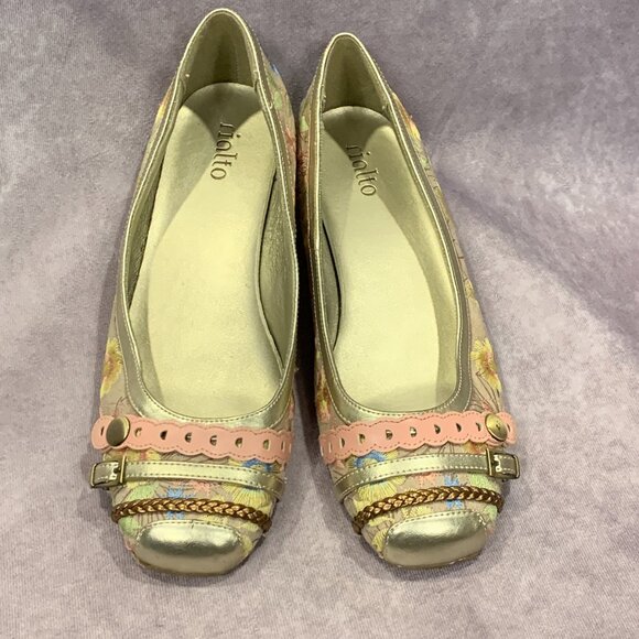 Rialto Floral Embroidered Flats EUC 9.5 - Picture 1 of 10